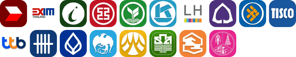 ไอคอนธนาคารไทยหลายธนาคารสำหรับฝากถอนเงินของ NEWYORK888 รองรับการทำธุรกรรมผ่านธนาคารชั้นนำในประเทศไทย